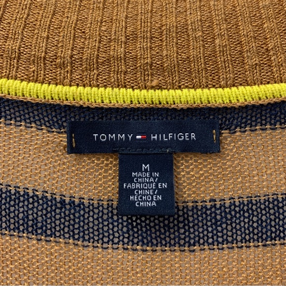Tommy Hilfiger Striped Cardigan - Tan/Navy - Picture 3 of 6